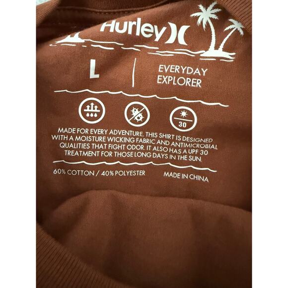 New NWT Hurley EVD Explore Lost Square Short Sleeve T-Shirt Men's Size Large - Picture 3 of 3